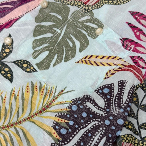 Tommy Bahama Small Men's Retro Vines Short Sleeve Linen Blend Printed Shirt NWT - Picture 15 of 15